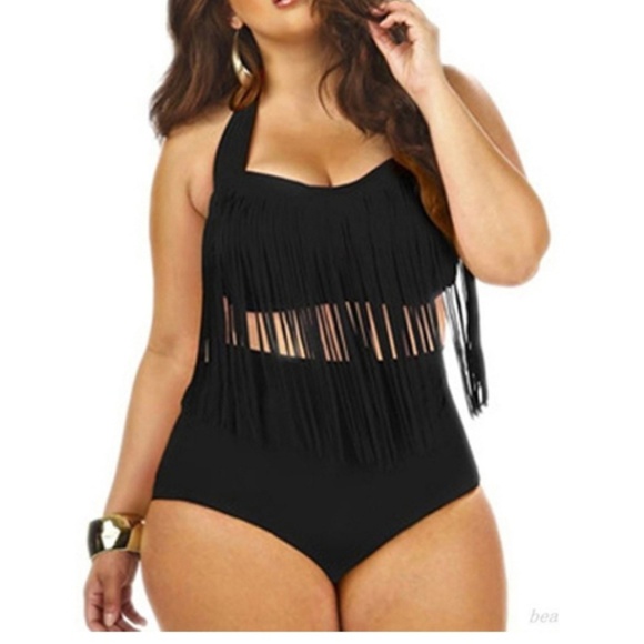 fringe 2 piece swimsuit